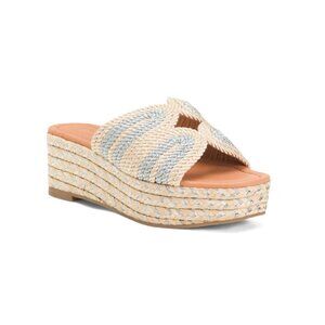 ANDRE ASSOUS Silver Serene Platform Sandals